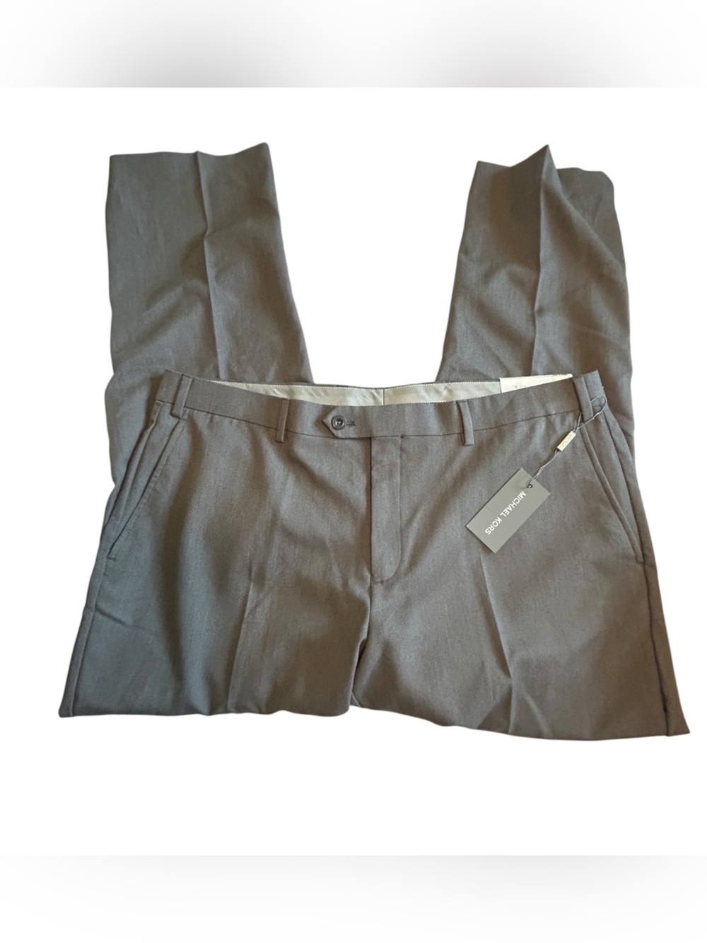 Michael Kors Men's Gray Dress Pants - Classic Tailored Trousers